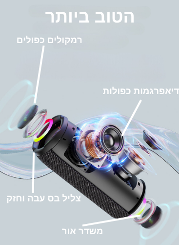 רמקול עוצמתי לרכב ולבית עמיד במים